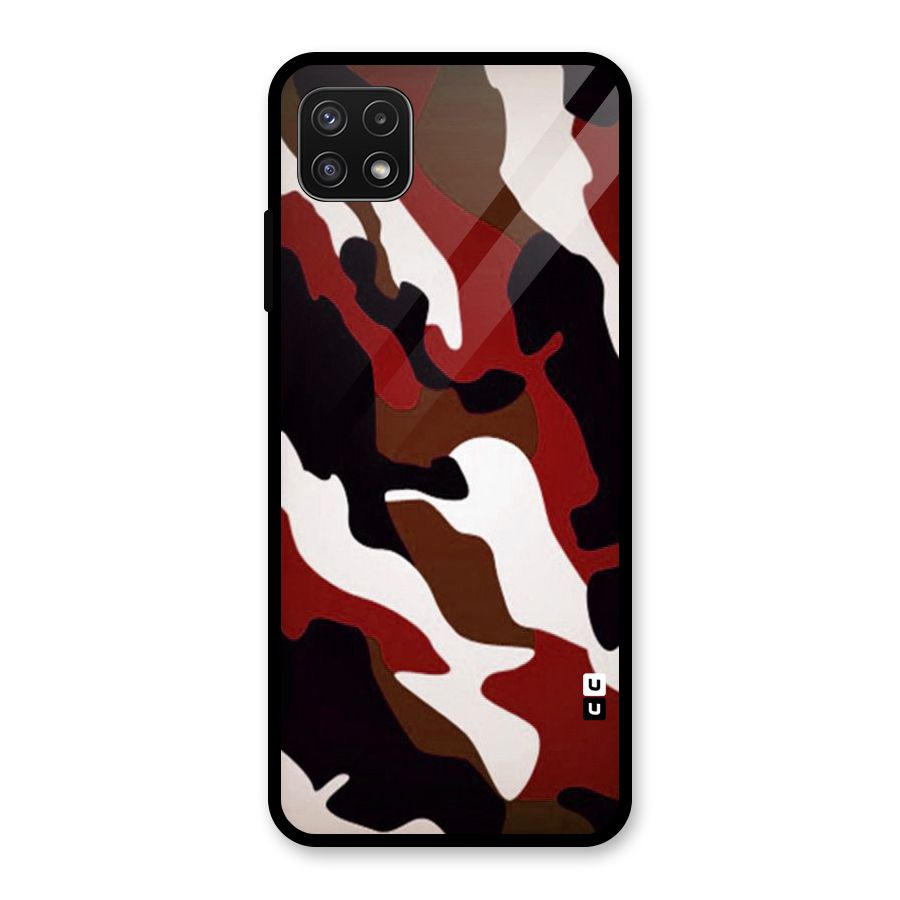 Leapord Pattern Glass Back Case for Galaxy A22 5G