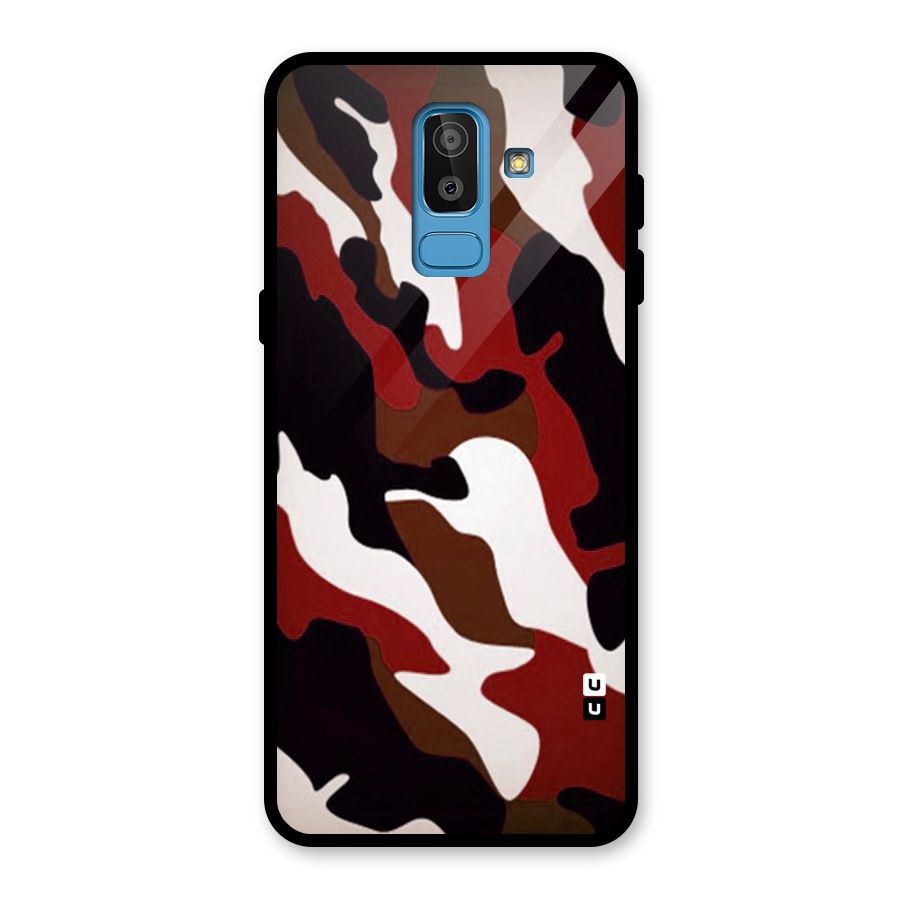 Leapord Pattern Glass Back Case for Galaxy J8