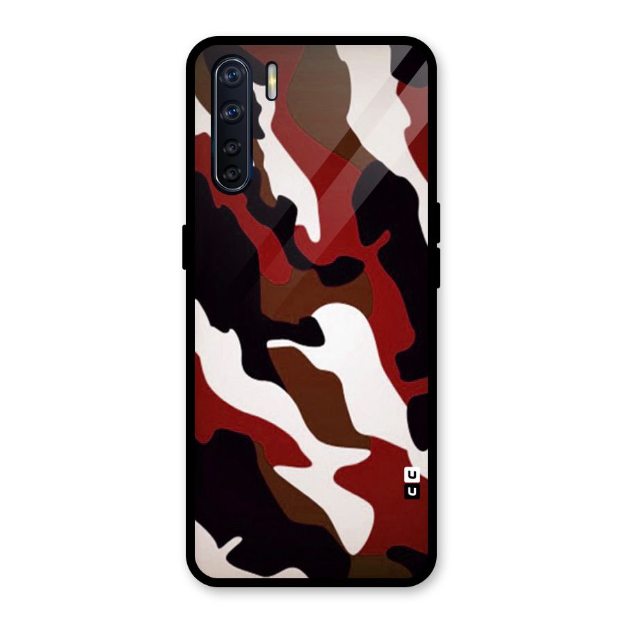 Leapord Pattern Glass Back Case for Oppo F15