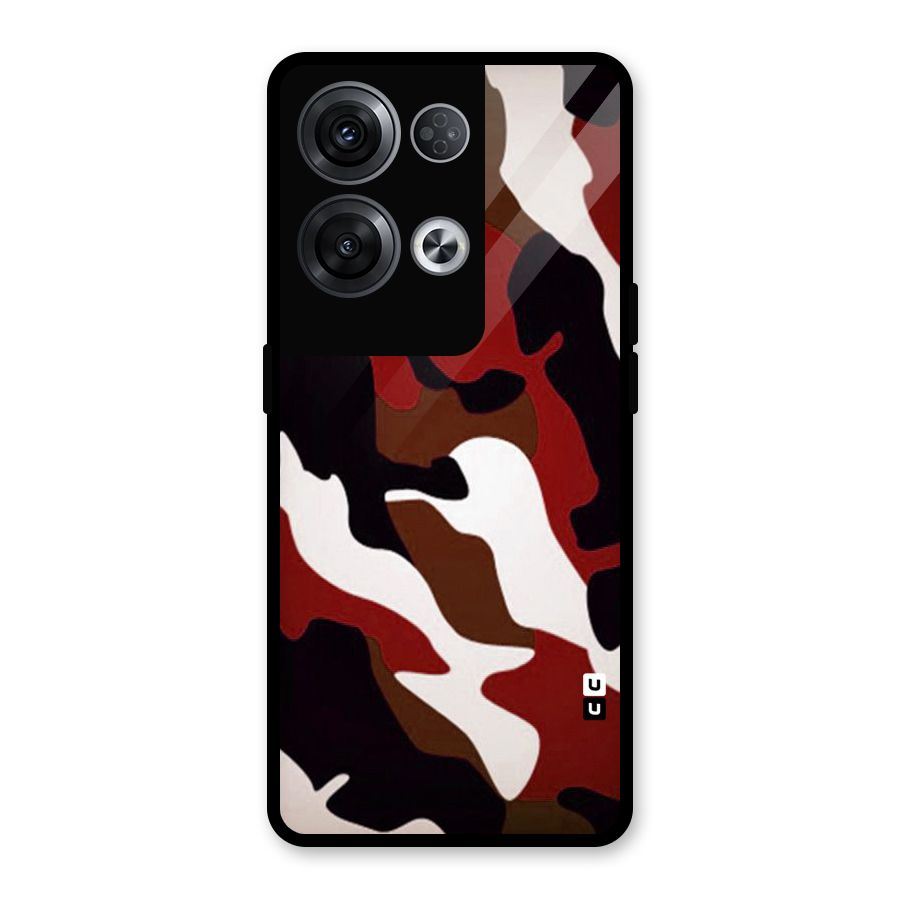 Leapord Pattern Glass Back Case for Oppo Reno8 Pro 5G