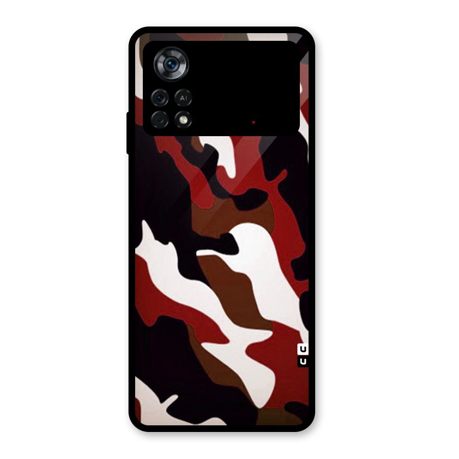 Leapord Pattern Glass Back Case for Poco X4 Pro 5G