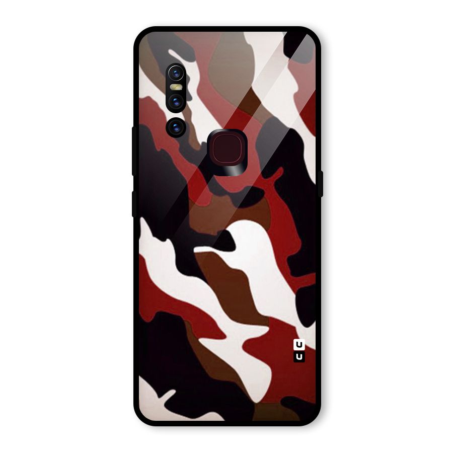 Leapord Pattern Glass Back Case for Vivo V15