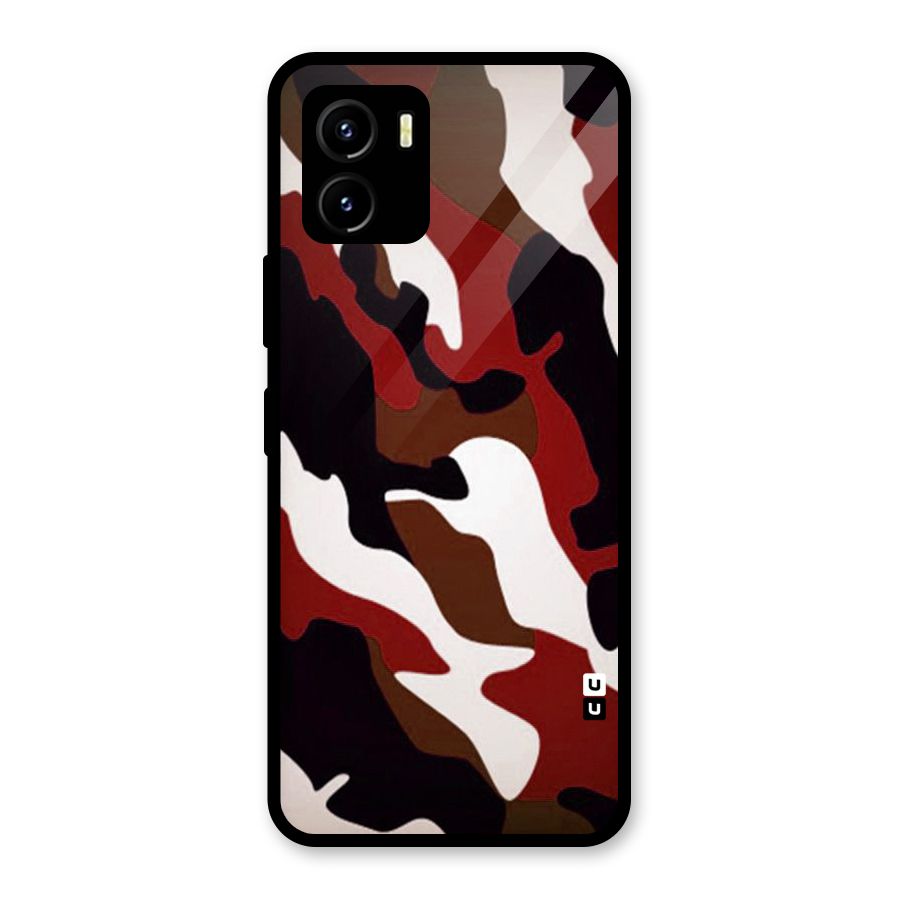 Leapord Pattern Glass Back Case for Vivo Y15s