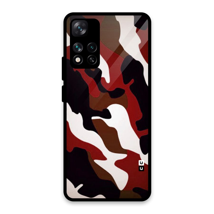 Leapord Pattern Glass Back Case for Xiaomi 11i HyperCharge 5G