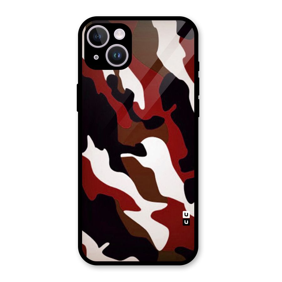 Leapord Pattern Glass Back Case for iPhone 14 Plus