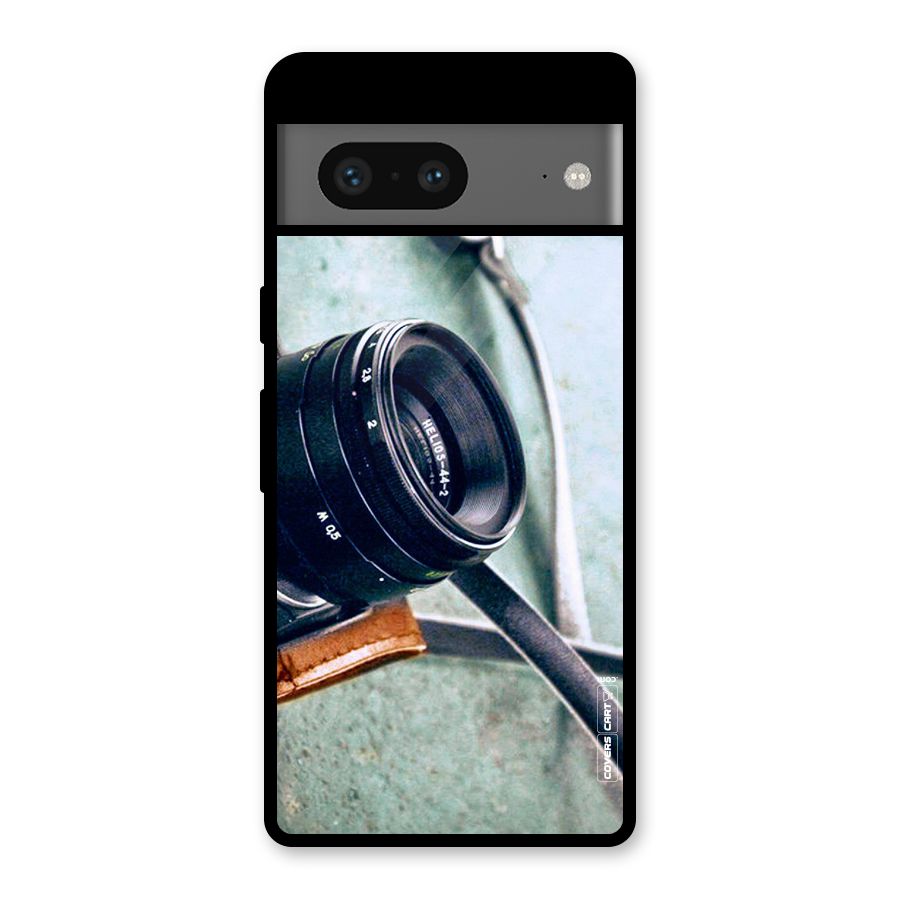 Leather Camera Lens Glass Back Case for Google Pixel 7