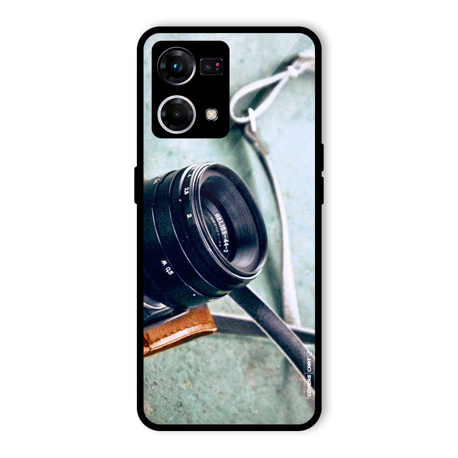 Leather Camera Lens Glass Back Case for Oppo F21s Pro 4G