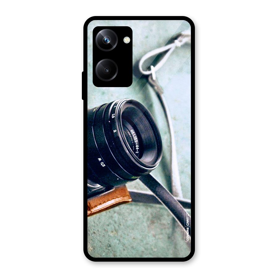 Leather Camera Lens Glass Back Case for Realme 10 Pro