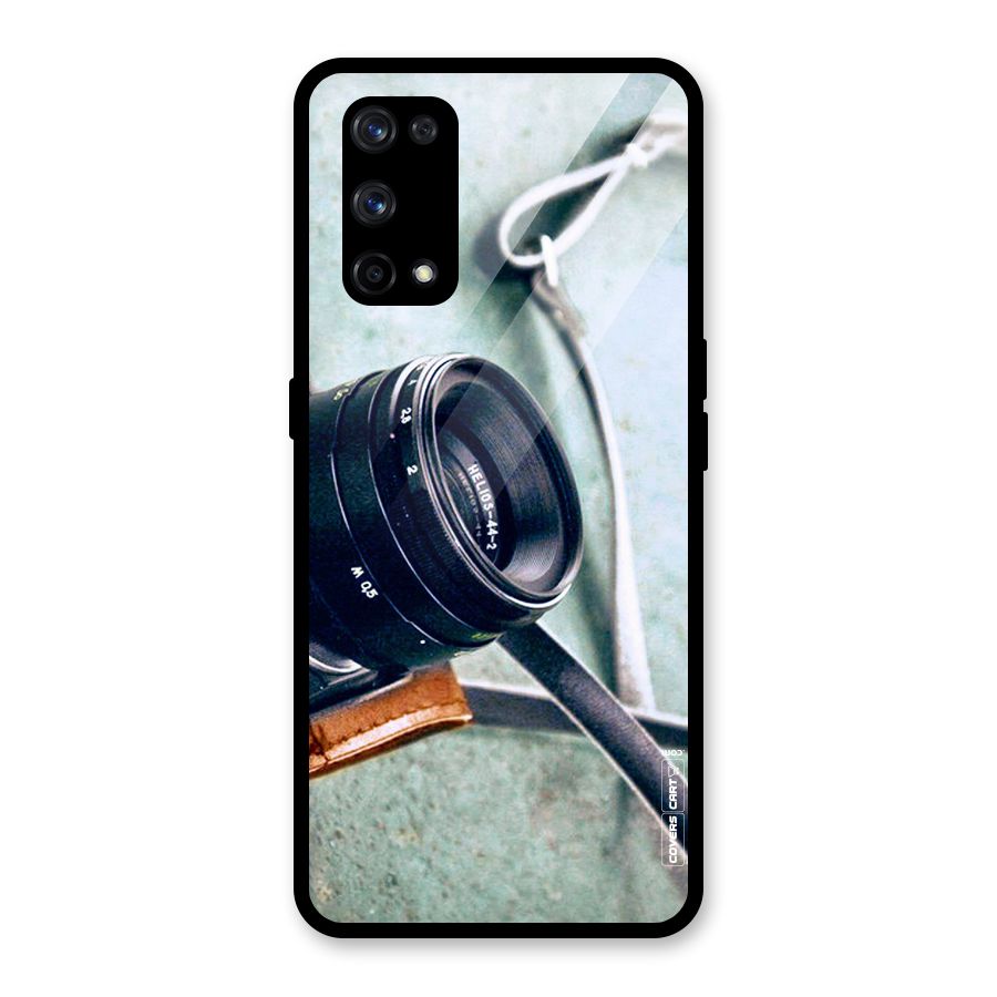 Leather Camera Lens Glass Back Case for Realme X7 Pro