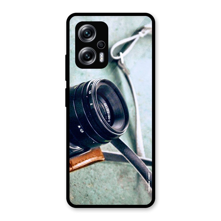 Leather Camera Lens Glass Back Case for Redmi K50i