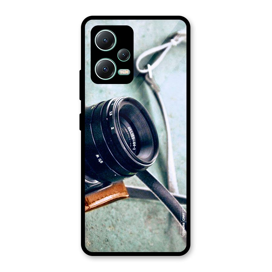 Leather Camera Lens Glass Back Case for Redmi Note 12 5G