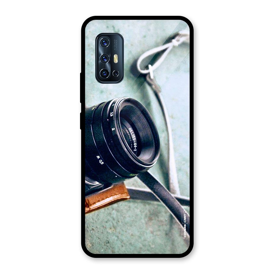 Leather Camera Lens Glass Back Case for Vivo V17