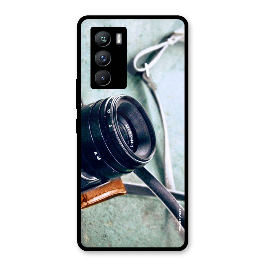 Leather Camera Lens Glass Back Case for Vivo iQOO 9 SE