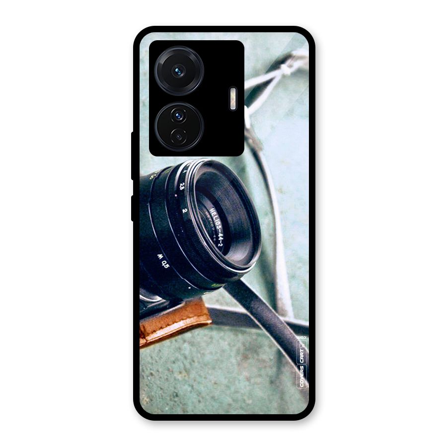 Leather Camera Lens Glass Back Case for Vivo iQOO Z6 Pro