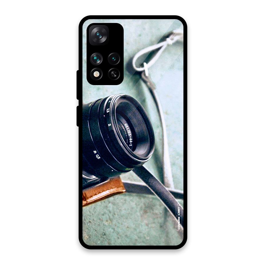 Leather Camera Lens Glass Back Case for Xiaomi 11i HyperCharge 5G