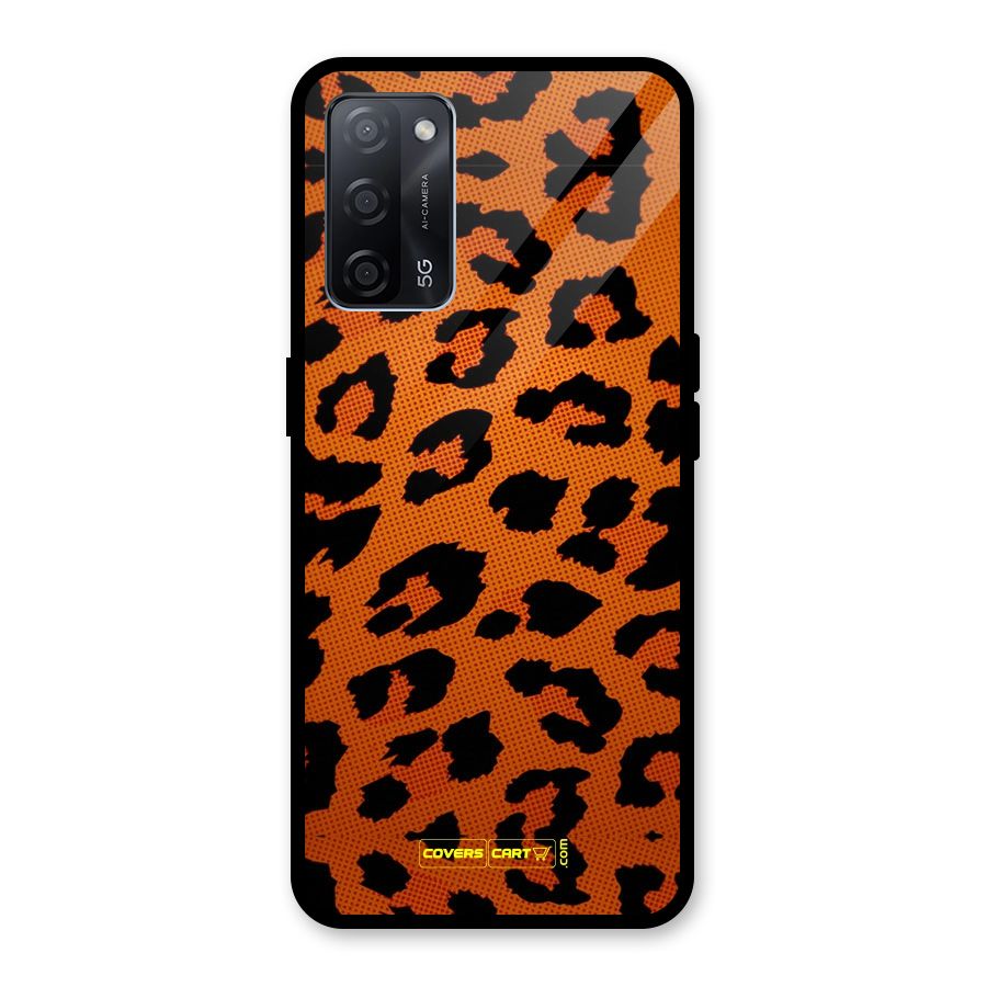 Leopard Glass Back Case for Oppo A53s 5G