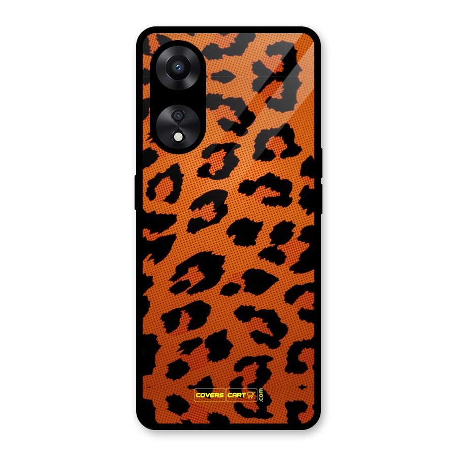 Leopard Glass Back Case for Oppo A78