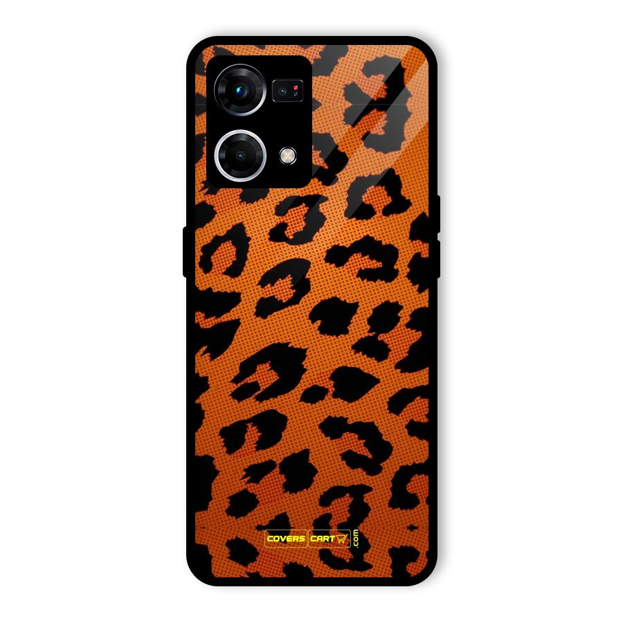 Leopard Glass Back Case for Oppo F21 Pro 5G