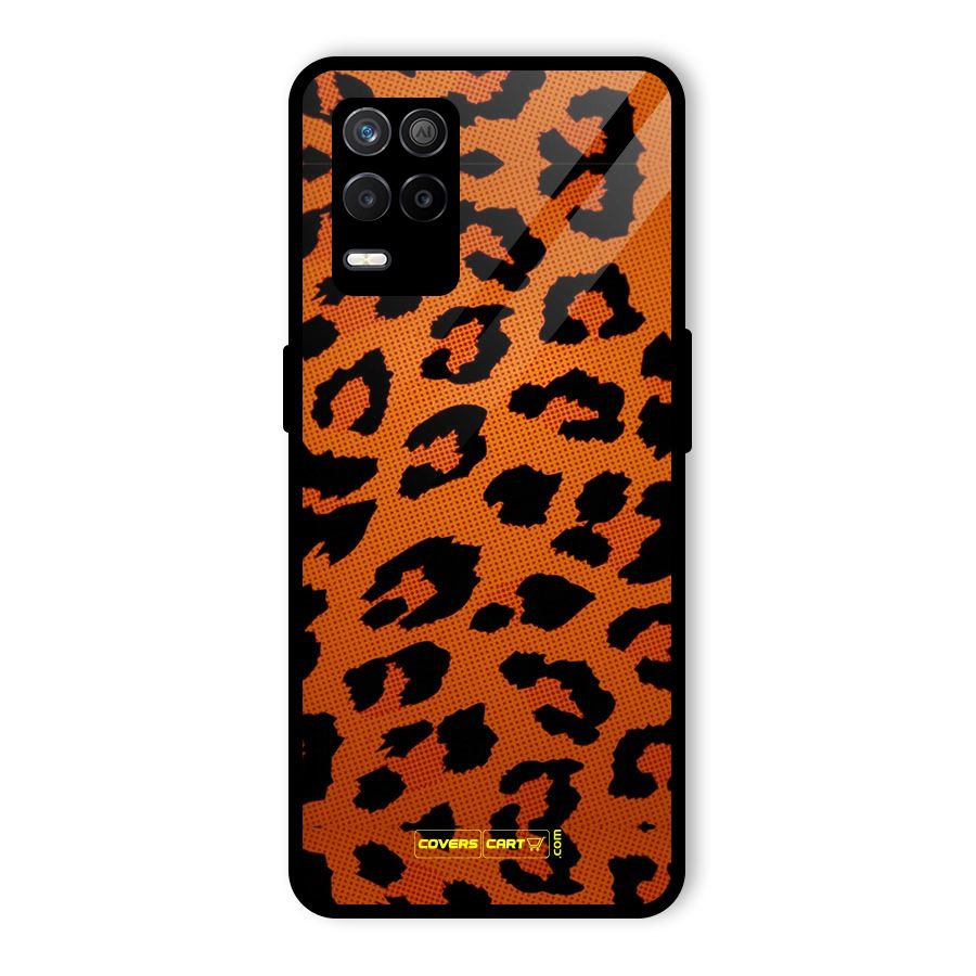 Leopard Glass Back Case for Realme 8 5G