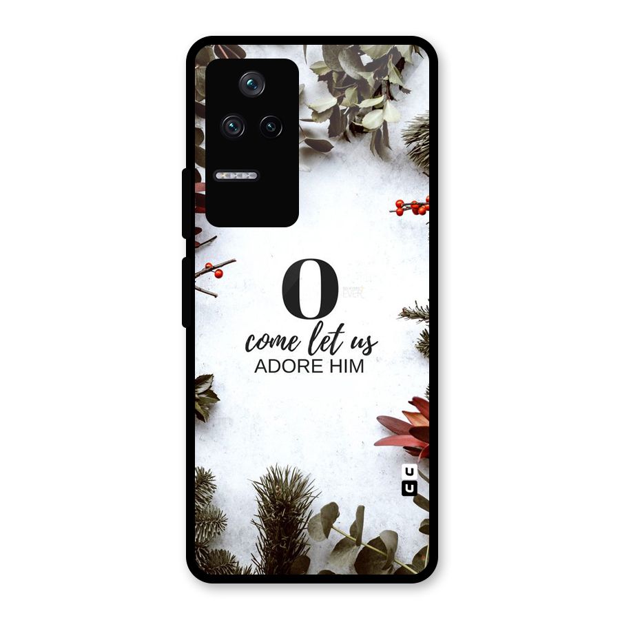 Lets Adore Him Glass Back Case for Poco F4 5G