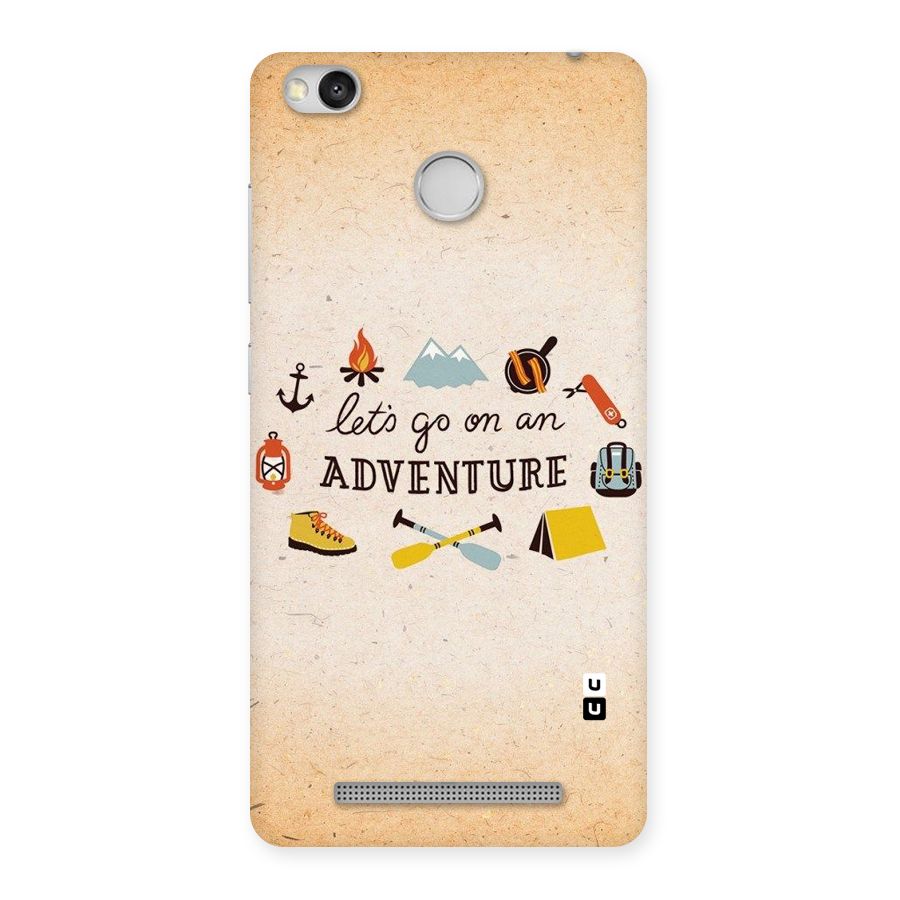 Lets Adventure Life Back Case for Redmi 3S Prime