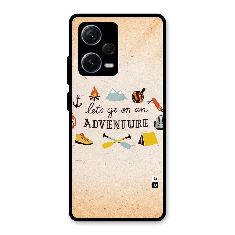 Lets Adventure Life Glass Back Case for Redmi Note 12 Pro Plus 5G