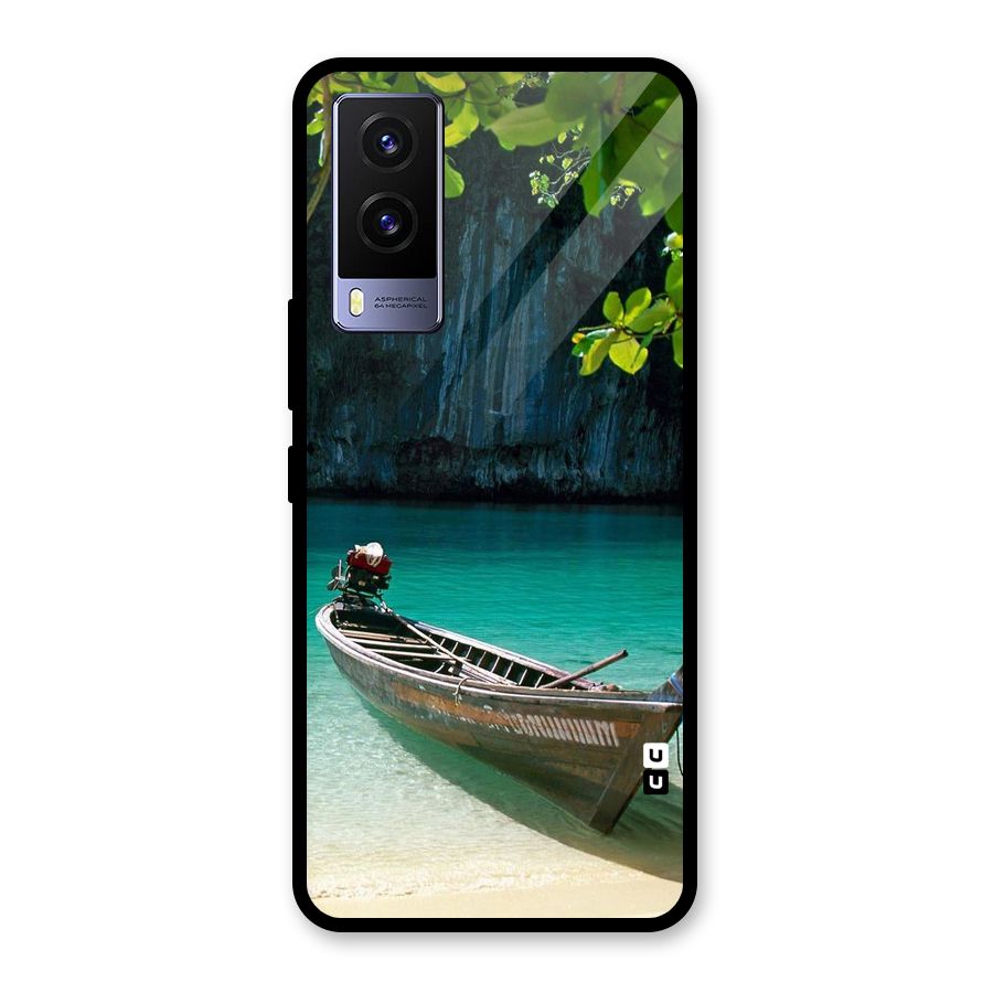 Lets Cross Over Glass Back Case for Vivo V21e 5G