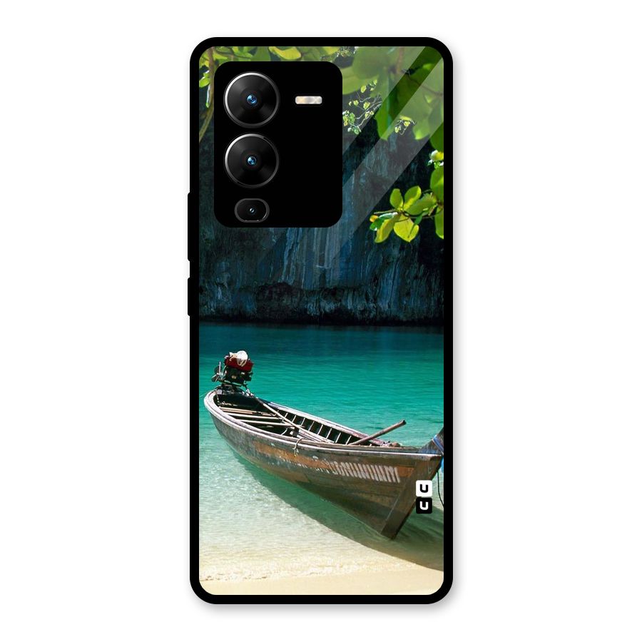 Lets Cross Over Glass Back Case for Vivo V25 Pro