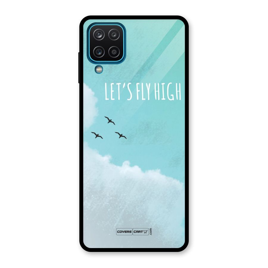 Lets Fly High Glass Back Case for Galaxy A12