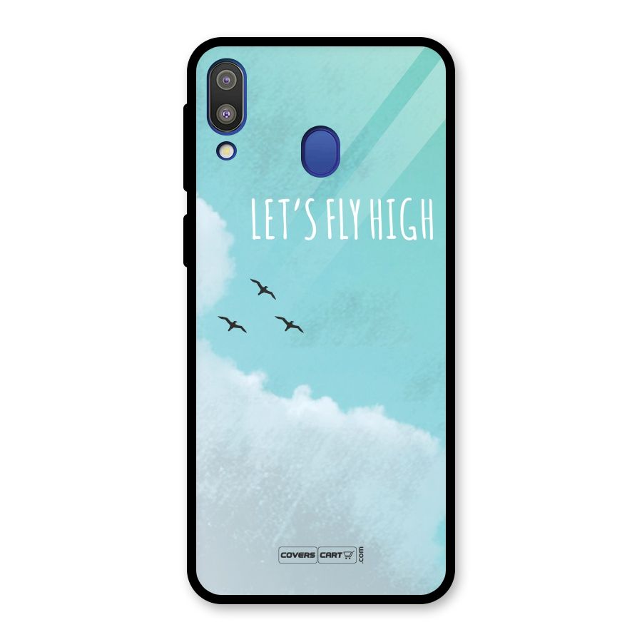 Lets Fly High Glass Back Case for Galaxy M20