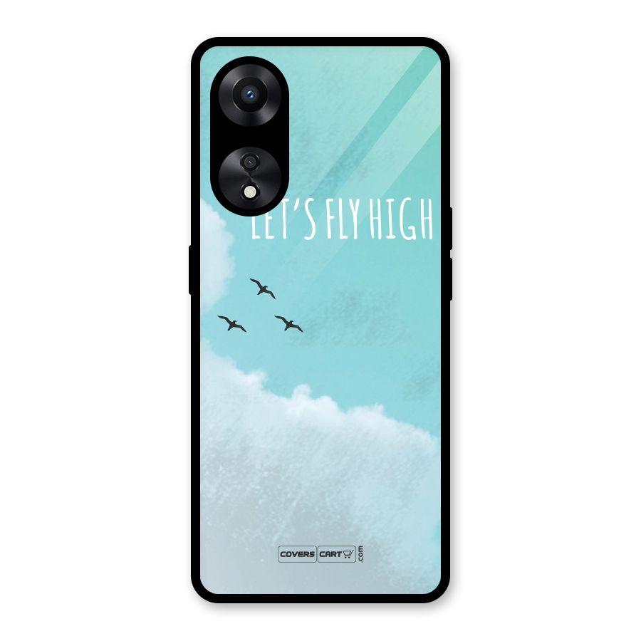 Lets Fly High Glass Back Case for Oppo A78