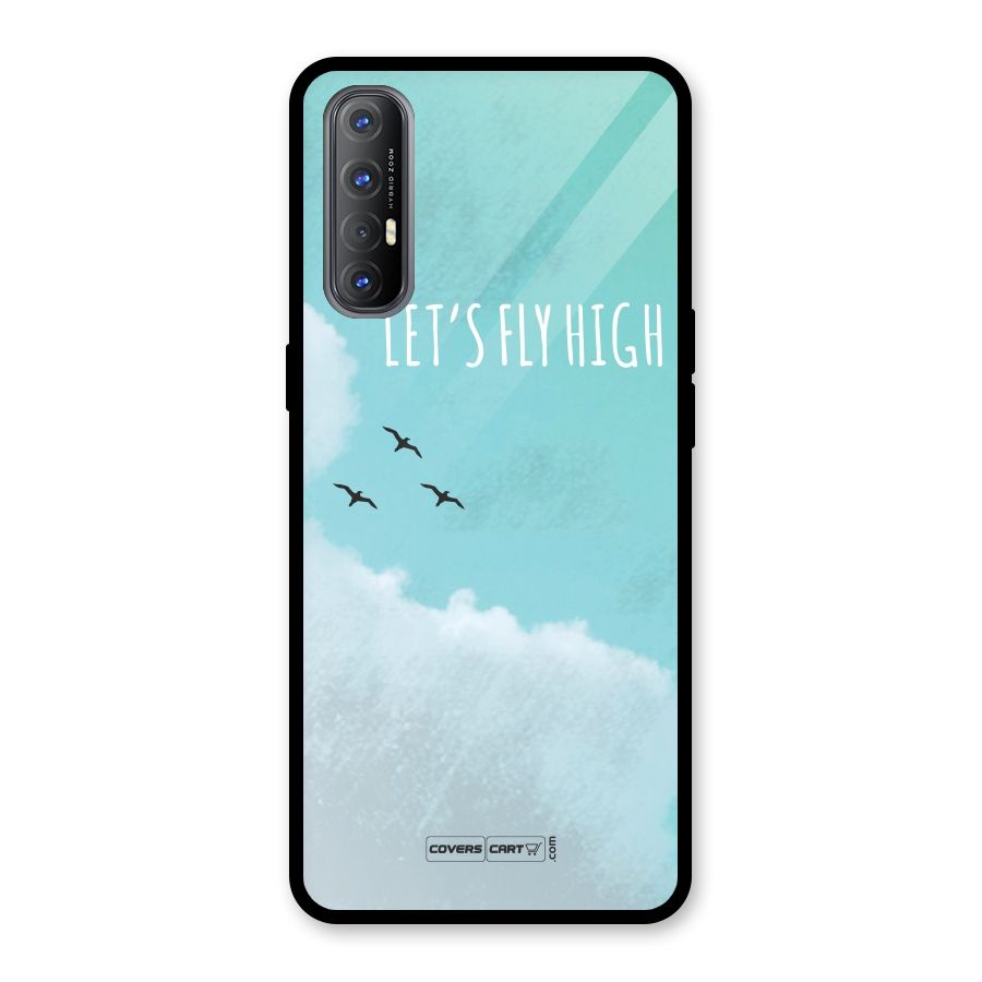 Lets Fly High Glass Back Case for Oppo Reno3 Pro