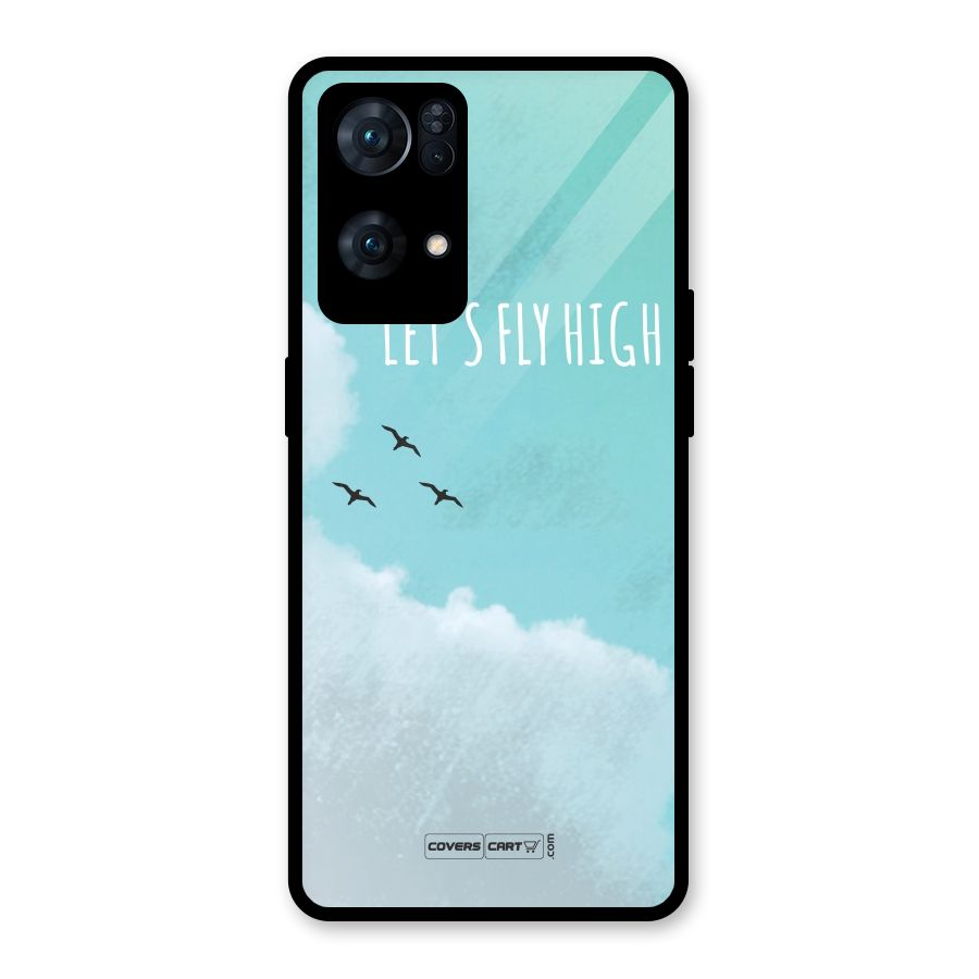 Lets Fly High Glass Back Case for Oppo Reno7 Pro 5G