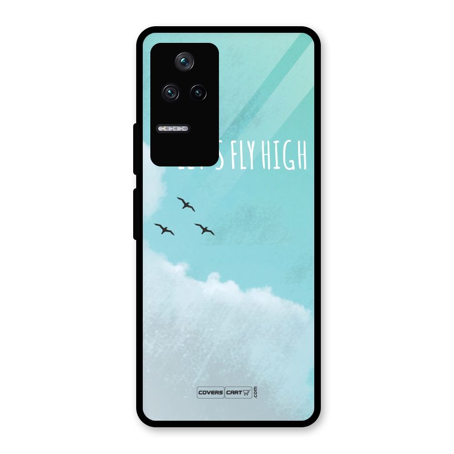 Lets Fly High Glass Back Case for Poco F4 5G