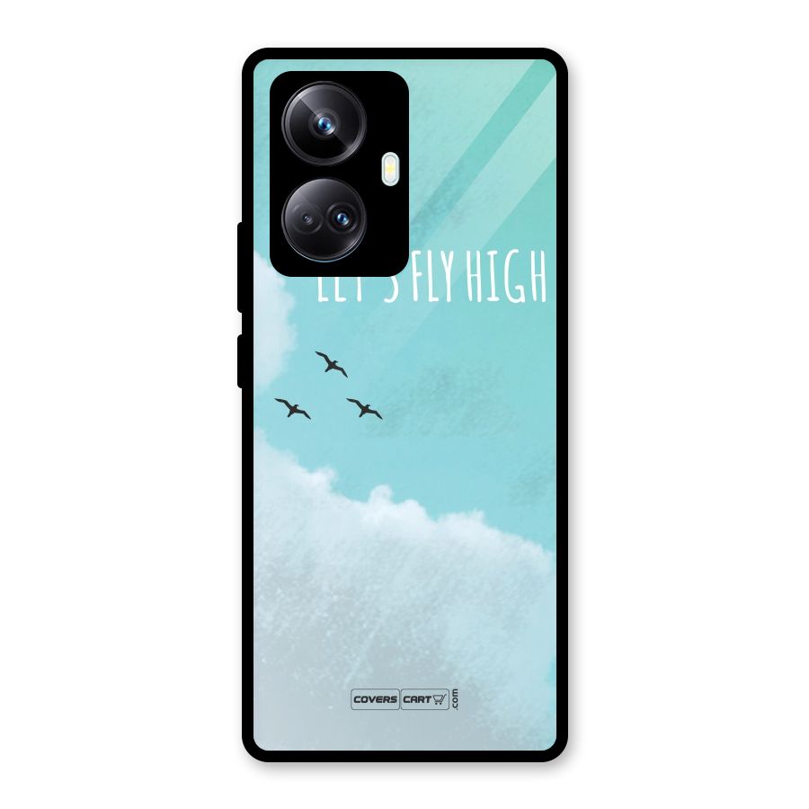Lets Fly High Glass Back Case for Realme 10 Pro Plus