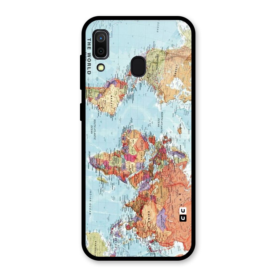 Lets Travel The World Glass Back Case for Galaxy A30
