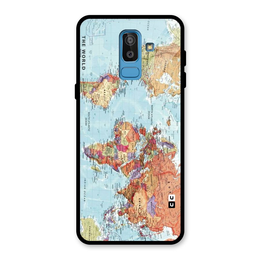 Lets Travel The World Glass Back Case for Galaxy J8