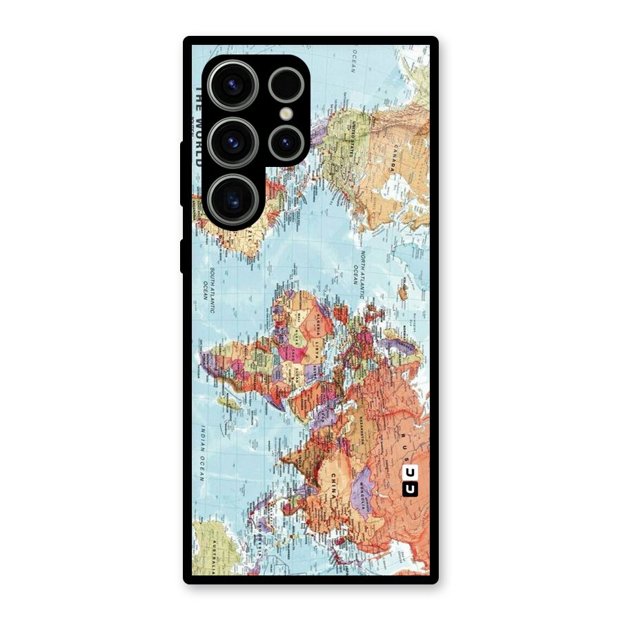 Lets Travel The World Glass Back Case for Galaxy S23 Ultra