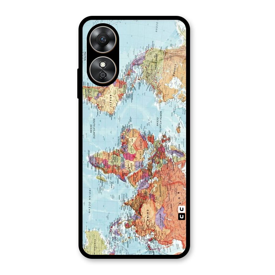 Lets Travel The World Glass Back Case for Oppo A17