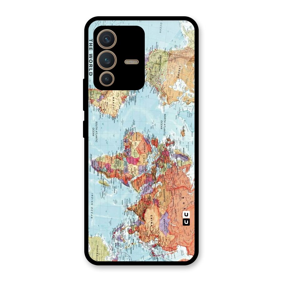 Lets Travel The World Glass Back Case for Vivo V23 5G