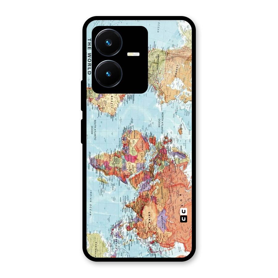 Lets Travel The World Glass Back Case for Vivo Y22