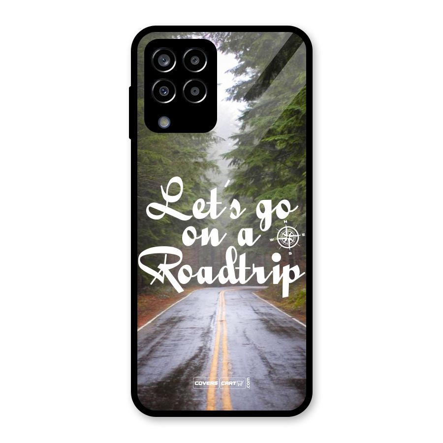 Lets go on a Roadtrip Glass Back Case for Galaxy M33