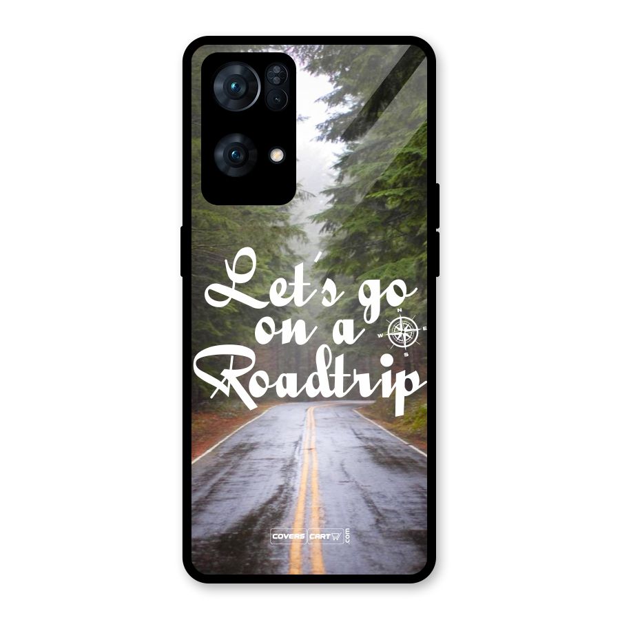 Lets go on a Roadtrip Glass Back Case for Oppo Reno7 Pro 5G