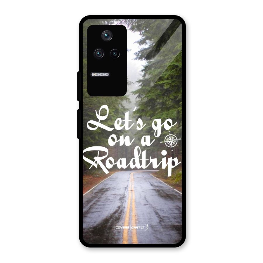 Lets go on a Roadtrip Glass Back Case for Poco F4 5G