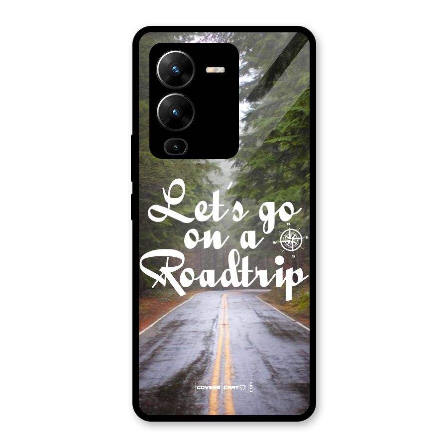 Lets go on a Roadtrip Glass Back Case for Vivo V25 Pro