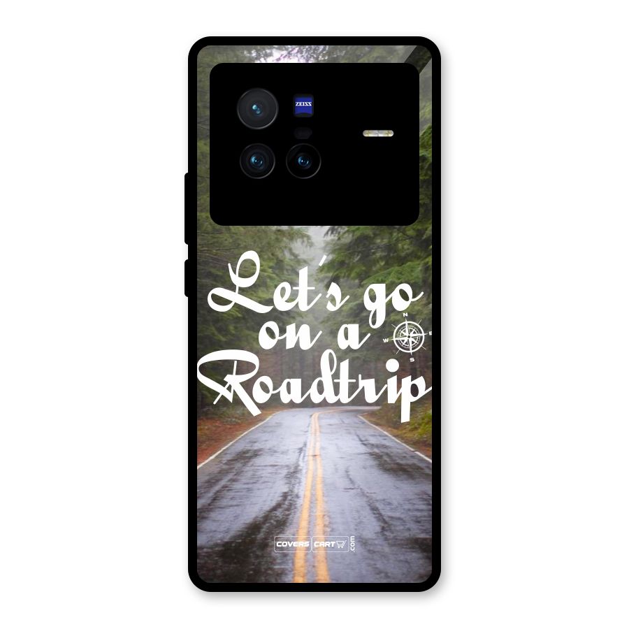 Lets go on a Roadtrip Glass Back Case for Vivo X80