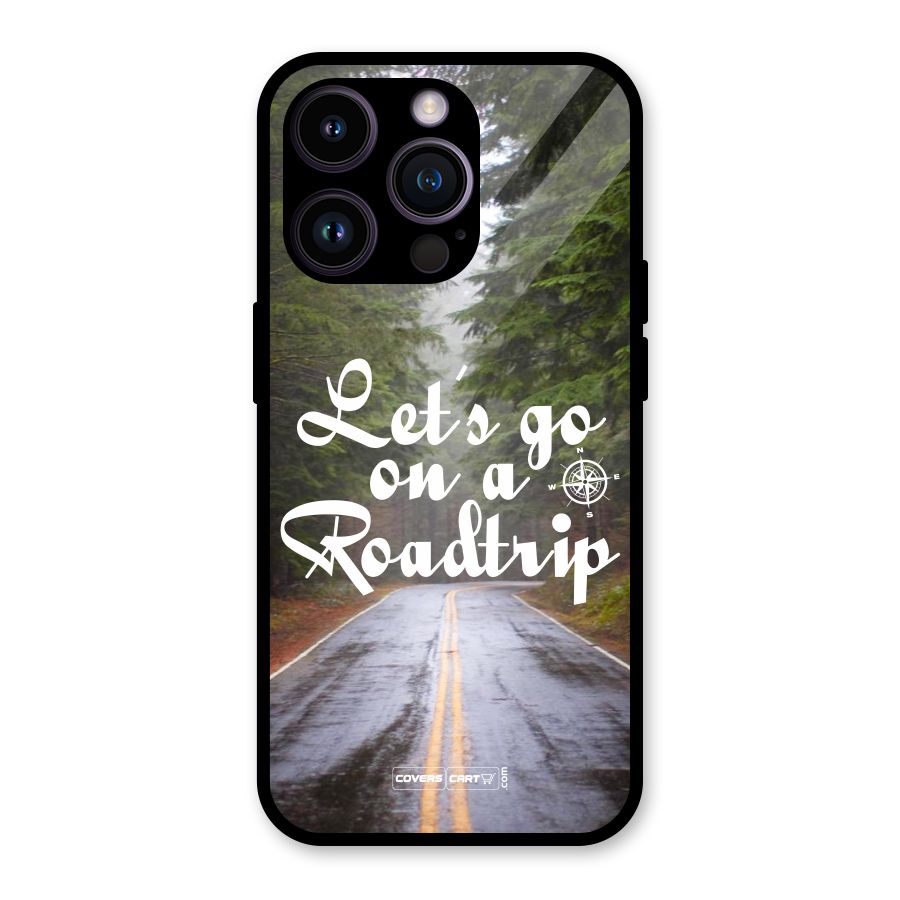 Lets go on a Roadtrip Glass Back Case for iPhone 14 Pro