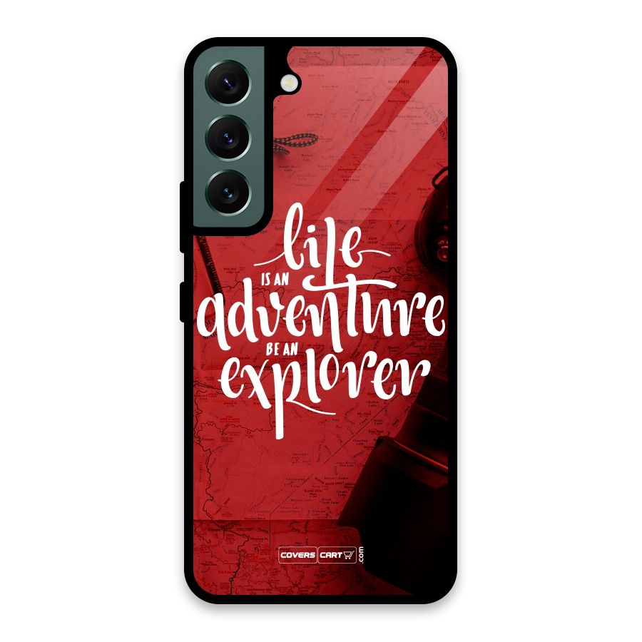 Life Adventure Explorer Glass Back Case for Galaxy S22 5G
