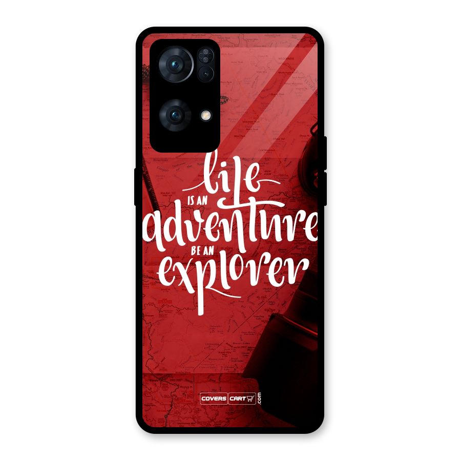 Life Adventure Explorer Glass Back Case for Oppo Reno7 Pro 5G