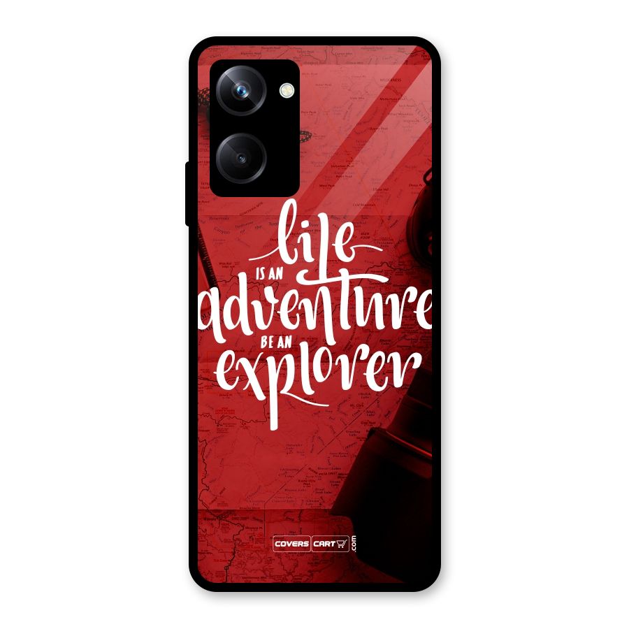 Life Adventure Explorer Glass Back Case for Realme 10 Pro